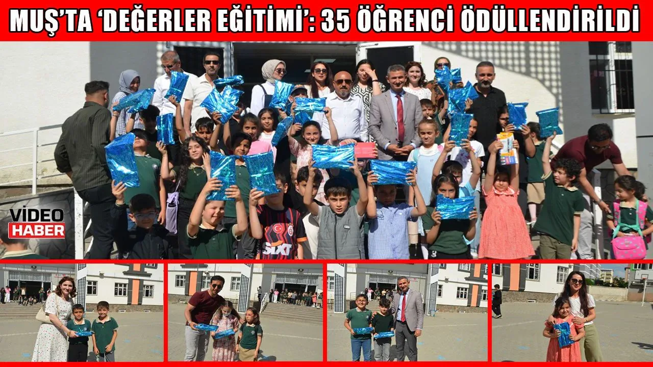 Muş'ta Dürüstlük Ödüllendirildi: 35 Öğrenciye Anlamlı Tören Muş'ta Dürüstlük Ödüllendirildi: 35 Öğrenciye Anlamlı Tören