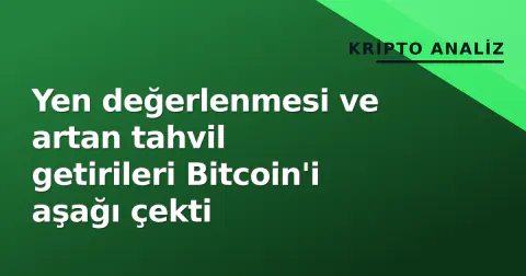 Yen değerlenmesi ve artan tahvil getirileri Bitcoin'i aşağı çekti