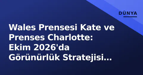 Wales Prensesi Kate ve Prenses Charlotte: Ekim 2026'da Görünürlük Stratejisi ve Takvim Beklentileri