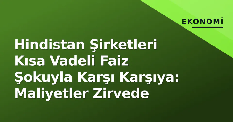 Hindistan Şirketleri Kısa Vadeli Faiz Şokuyla Karşı Karşıya: Maliyetler Zirvede görseli