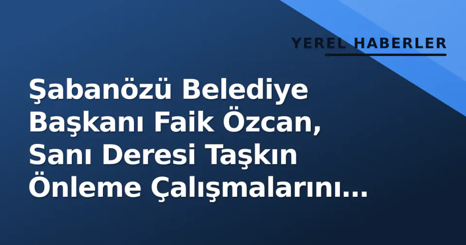 Şabanözü Belediye Başkanı Faik Özcan, Sanı Deresi Taşkın Önleme Çalışmalarını Yerinde Denetledi görseli