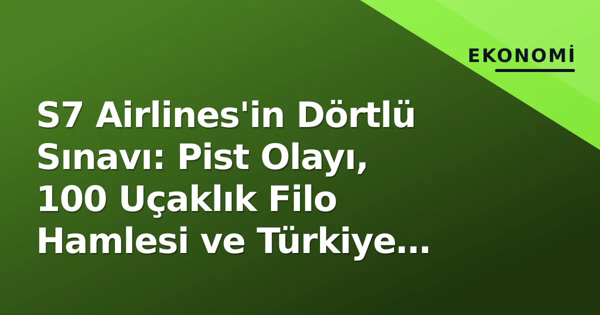 S7 Airlines'in Dörtlü Sınavı: Pist Olayı, 100 Uçaklık Filo Hamlesi ve Türkiye Stratejisi S7 Airlines'in Dörtlü Sınavı: Pist Olayı, 100 Uçaklık Filo Hamlesi ve Türkiye Stratejisi