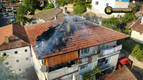 Safranbolu Eski Çarşı'da Çatı Yangını