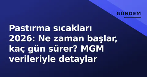 Pastırma sıcakları 2026: Ne zaman başlar, kaç gün sürer? MGM verileriyle detaylar