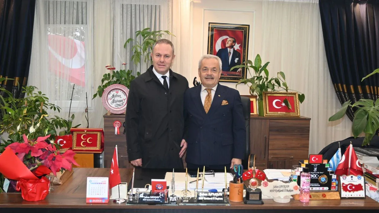 Kırklareli TSO Başkanı Soner Ilık, MHP İl Başkanı Şaban Savaşan'ı Ziyaret Etti Kırklareli TSO Başkanı Soner Ilık, MHP İl Başkanı Şaban Savaşan'ı Ziyaret Etti