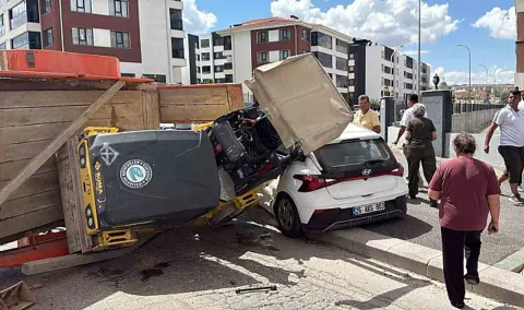 Eskişehir'de korkutan kaza: Silindir yüklü römork sürücü adayının aracını ezdi