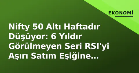 Nifty 50 Altı Haftadır Düşüyor: 6 Yıldır Görülmeyen Seri RSI'yi Aşırı Satım Eşiğine Çekti