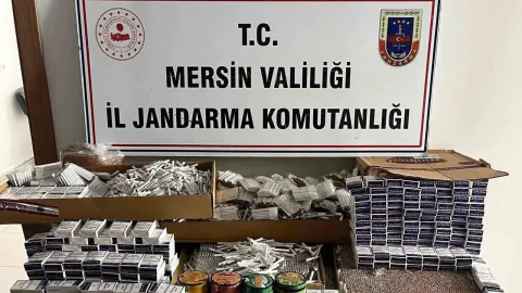 Mersin'de sigara kaçakçılığı operasyonu: 32 bin makaron ele geçirildi, 1 gözaltı