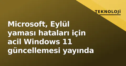 Microsoft, Eylül yaması hataları için acil Windows 11 güncellemesi yayında