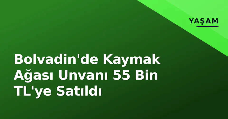 Bolvadin'de Kaymak Ağası Unvanı 55 Bin TL'ye Satıldı görseli