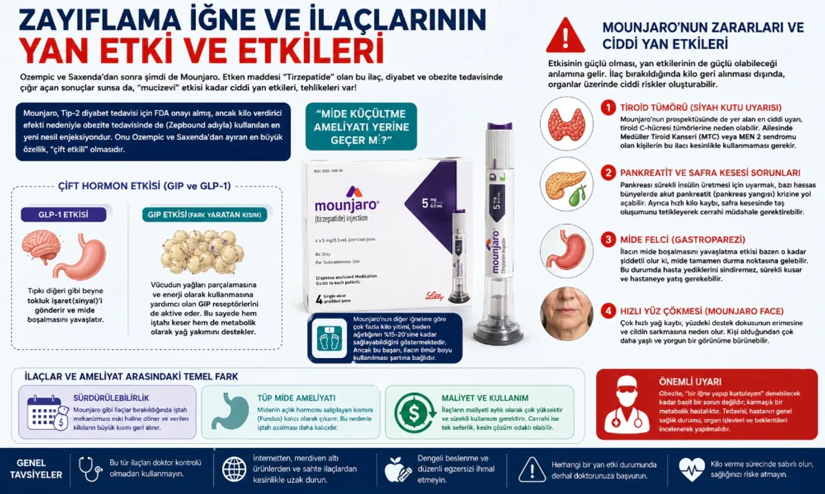 Zayıflama İğnelerinde 'Ozempic Yüzü' ve Kas Kaybı Uyarısı Zayıflama İğnelerinde 'Ozempic Yüzü' ve Kas Kaybı Uyarısı